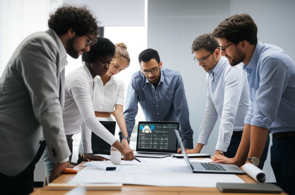 Team of Software Engineers Collaborating
